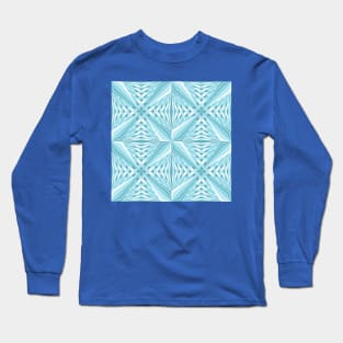 Light Blue Geometric Star Long Sleeve T-Shirt